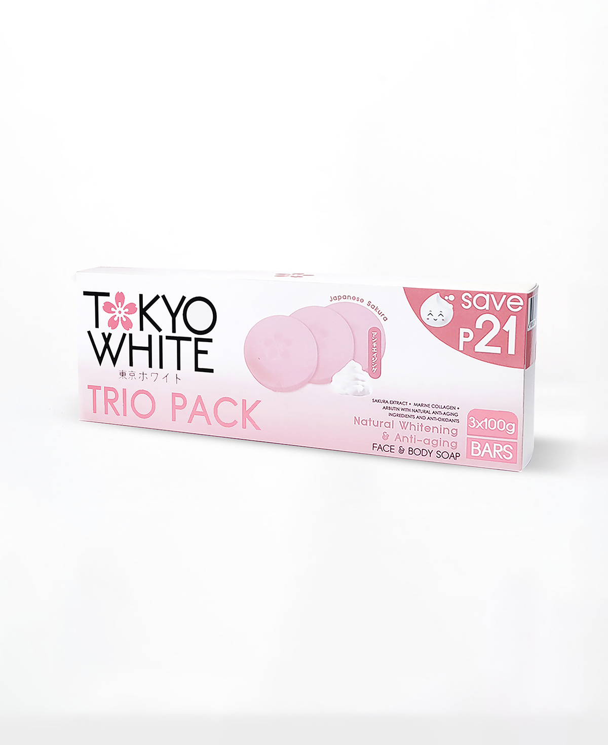 Tokyo White Trio Pack Anti-Aging Face and Body Soap